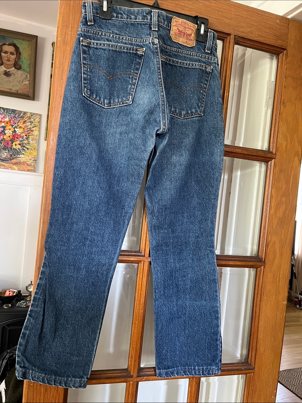Levi's vintage Women's Dark Blue strait Jeans 505 classic - Picture 2 of 6